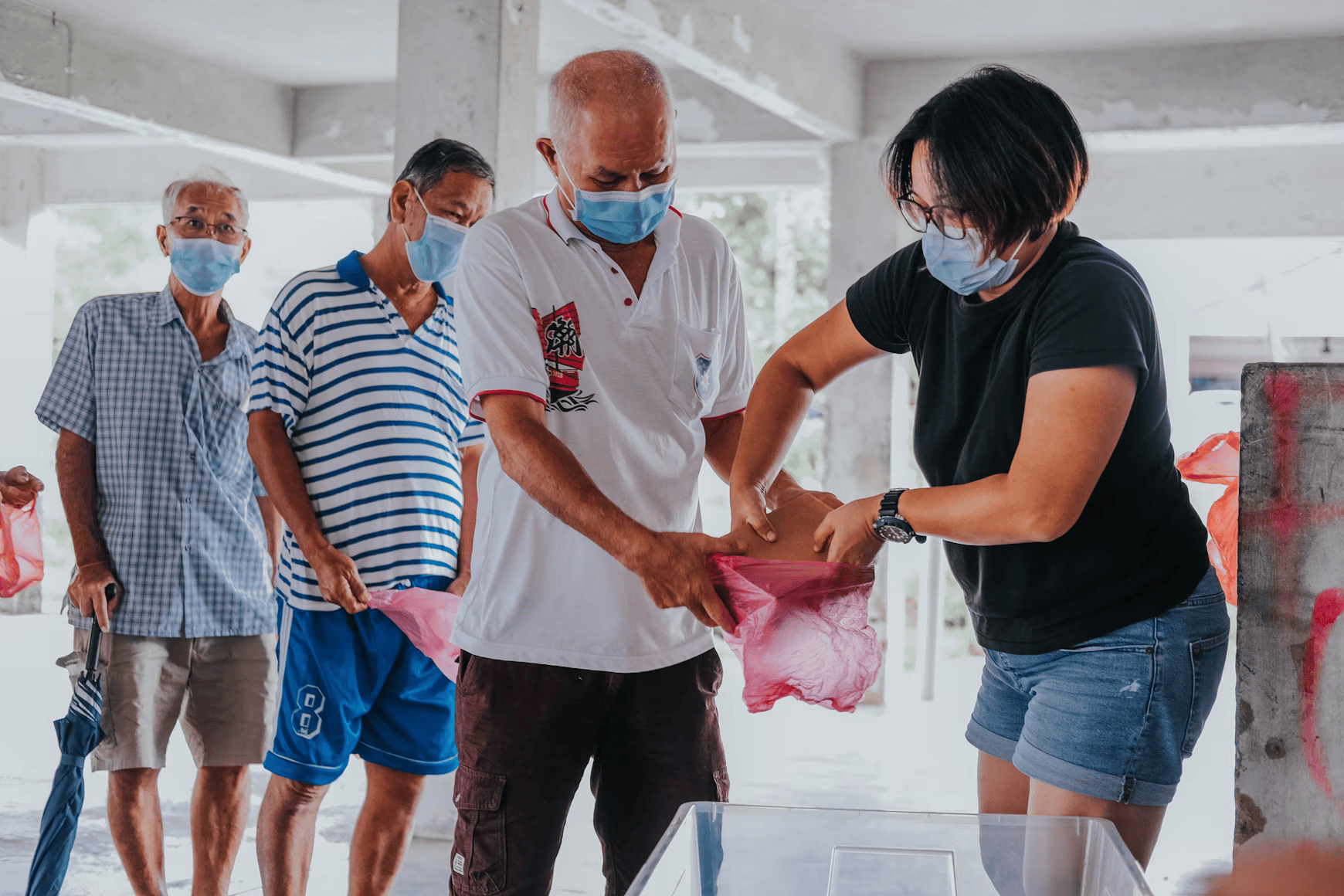 Medical workers in a remote rural area